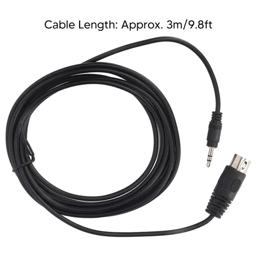 Vista 9 de Cable MIDI DIN de 8 pines a 0.138 in, enchufe macho DIN de 8 pines a macho de 0.138 in, transmisión estable profesional de 9.8 pies, flexible Plug