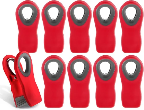 Vista 14 de COOK WITH COLOR Clips para bolsas de chips con imán para almacenamiento de alimentos con agarre hermético para bolsas de pan, bolsas de aperitivos