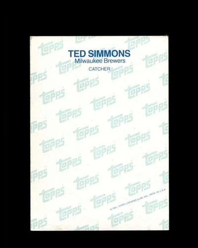 Vista 2 de Ted Simmons JSA Coa Signed 1981 Topps Super Autograph