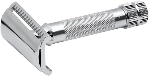 Vista 11 de Rasuradora de seguridad Merkur-razor 37c, cromado con barra inclinada