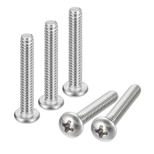 Vista 67 de uxcell Tornillos de máquina de cabeza redonda de 1/4-20x1, tornillo de acero inoxidable 304 18-8, accionamiento Phillips, totalmente roscado