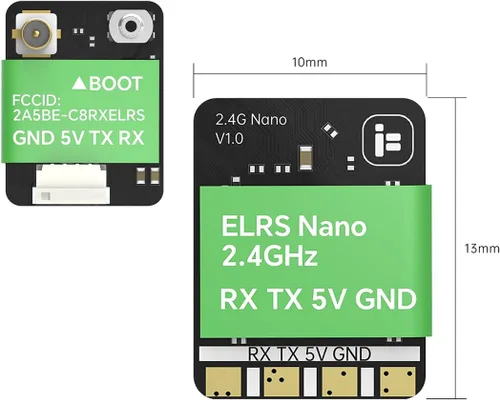 Vista 3 de iFlight Receptor ELRS 2.4GHz ExpressLRS RX Nano Receptor para FPV Micro Drone Racing Drone Quadcopter