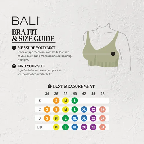 Vista 5 de Bali - Comfort Revolution - Brasier sin varillas para mujer, brasier de cobertura completa estilo ComfortFlex Fit - DF3488