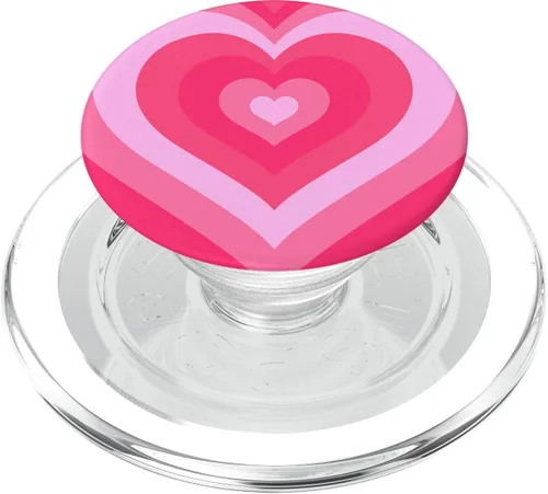 Vista 8 de Lindo rosa latte amor café corazón patrón elegante femenino PopSockets estándar PopGrip