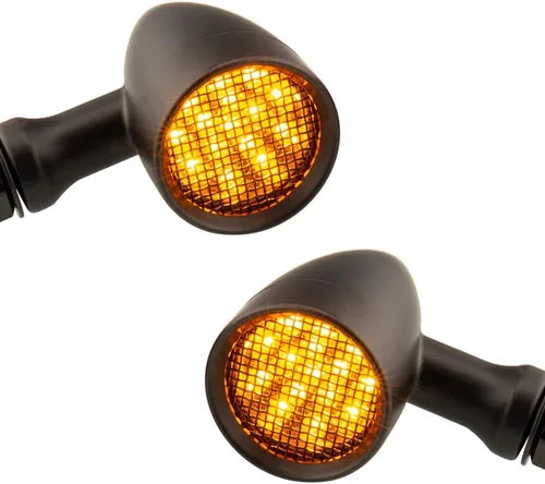 Vista 5 de TSUNG - Luz de señal direccional LED tipo bala para motocicleta, indicador pequeño, intermitente universal para la parte delantera y trasera