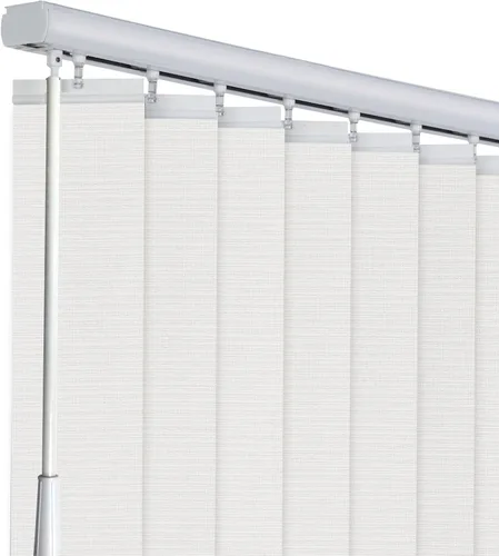 Vista 10 de LETAU Persianas verticales transparentes sin cordón, ajuste de luz, reducen el deslumbramiento solar, protección UV, persianas de ventana para Beige