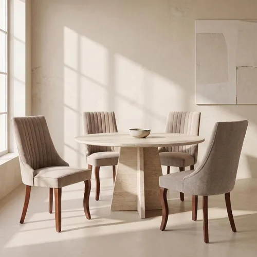Vista 37 de Sillas de Comedor - Juego de 2 sillas de comedor modernas de mediados de siglo, tapizadas de tela con respaldo alto, sillas de cocina y comedor