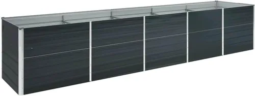 Vista 11 de vidaXL Cama de jardín elevada, cama de flores elevada, maceta de acero galvanizado, maceta al aire libre para patio, jardín, verduras, hierbas