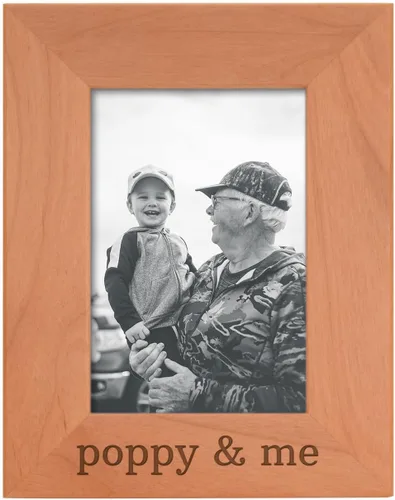 Vista 9 de Personalized Gifts Grandpa Gift Grandpa and Me Grandchild - Marco de fotos de madera natural grabado de 4 x 6 pulgadas, diseño de paisaje