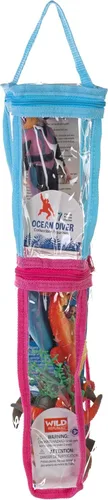 Vista 2 de Wild Republic Figura de acción femenina tubo de buceo, juguetes oceánicos, recuerdos de fiesta bajo el mar, embalaje con cierre de cremallera, 7