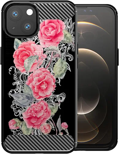 Vista 9 de CasesOnDeck - Funda compatible con Apple iPhone 13 Mini/iPhone 13 Mini, funda de diseño, delgada, negra, flexible, elegante, protección contra