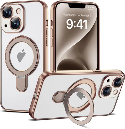 Vista 86 de Funda compatible con iPhone 12 con soporte de anillo magnético invisible [compatible con Mag-Safe] [Protector completo de lente de cámara] Funda
