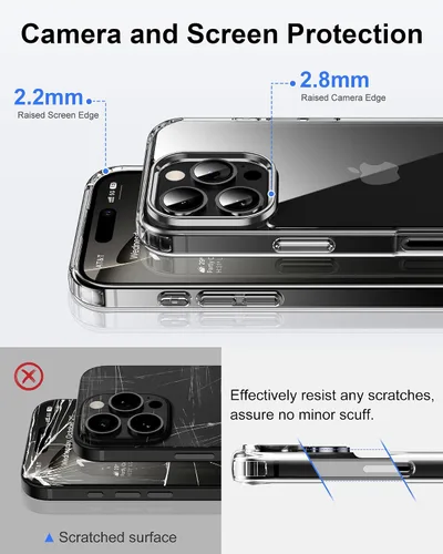 Vista 173 de HOOMIL Funda para iPhone 7 Plus/iPhone 8 Plus de 5.5 Pulgadas, sin amarillamiento, protección contra caídas, cubierta trasera dura transparente