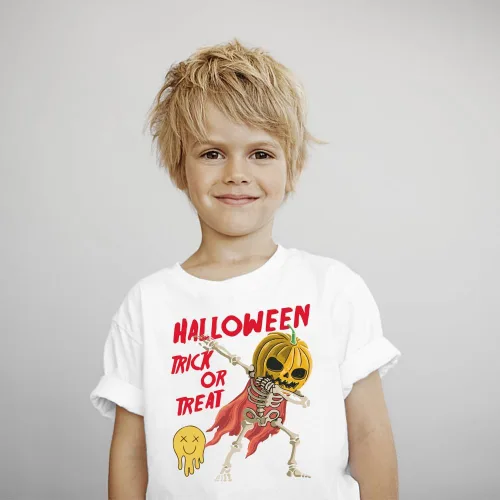 Vista 5 de Disfraz de Halloween para niños, espeluznante calabaza de Halloween para niños y niñas, divertido disfraz de Halloween de manga corta