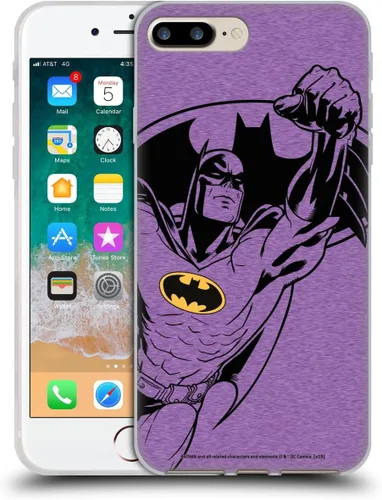 Vista 360 de Head Case Designs Funda de gel con licencia oficial de Batman DC Comics Bat Signal Logos [protección de grado militar] compatible con Apple iPhone 7