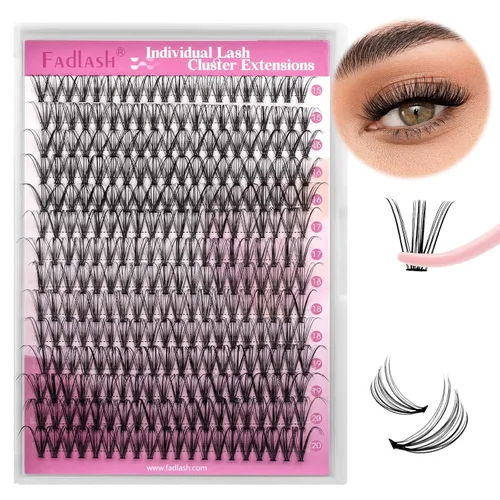 Vista 38 de Extensiones de racimos de pestañas con bandeja grande, pestañas individuales 10D 20D, mezcla natural, suave, C Cur negro, imitación de visón