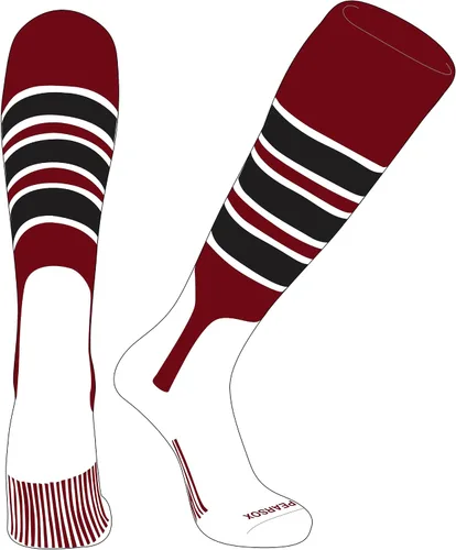Vista 4 de PEAR SOX OTC - Calcetines de estribo de béisbol y sóftbol (C, 5 pulgadas), verde Kelly, blanco, negro