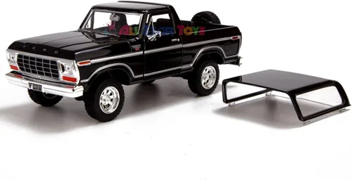 Vista 4 de 1978 Bronco 1:24 Modelo de Coche Fundido SUV SUT Negro con Cap Truck Motormax 79371