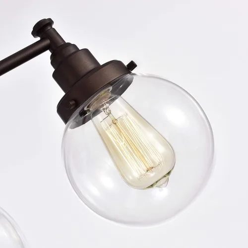Vista 4 de Chloe Lighting Milo - Accesorio de tocador de baño de bronce aceitado de 3 luces de transición de 24 pulgadas de ancho