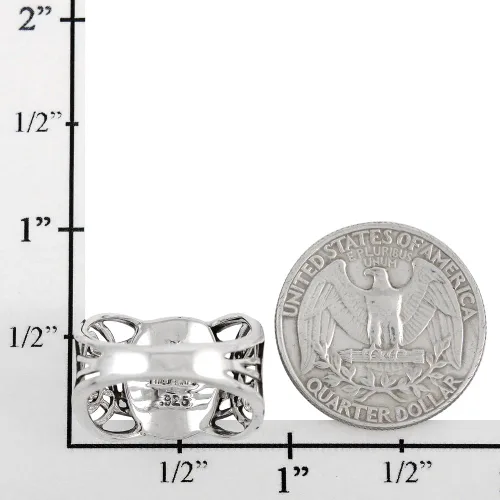 Vista 4 de Anillo de plata de ley con turquesa auténtica (color seleccionado)