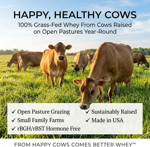 Vista 3 de Proteína de suero de vacas saludables y felices alimentadas 100 % con pasto, procesamiento en frío, no desnaturalizado, no OMG, 1