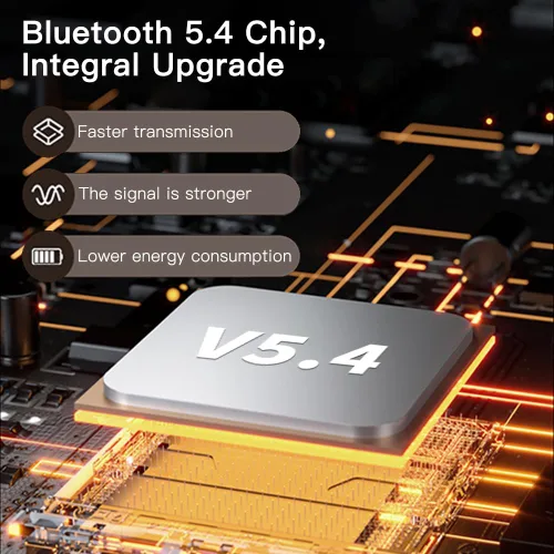 Vista 6 de auriculares colgantes sunshot Ows 5.4 Bluetooth, auriculares inalámbricos Bluetooth de conducción de aire, Bluetooth BT 5.4 de baja latencia