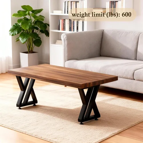 Vista 6 de Patas de mesa auxiliar de 16 pulgadas de alto, patas de banco de metal modernas, base de mesa auxiliar industrial triangular resistente, bases