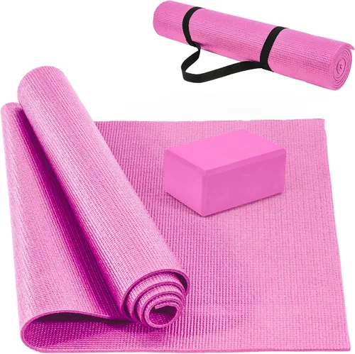 Vista 10 de Fitvids All Purpose Thick High Density No Tear Exercise Yoga Mat with Strap & Lightweight Features for Indoor & Outdoor Use