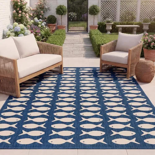 Vista 9 de SAFAVIEH Alfombra lavable para exteriores, colección Patio de 2.3 x 6.7 pies, color negro y beige, no desprende pelusa y fácil limpieza, ideal