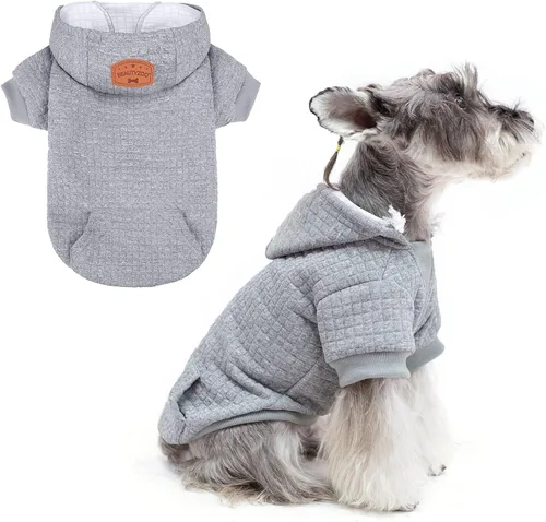 Vista 14 de BEAUTYZOO - Sudadera con capucha para perros con agujero para correa y bolsillo, suéteres para perros pequeños, medianos y grandes, niños y niñas