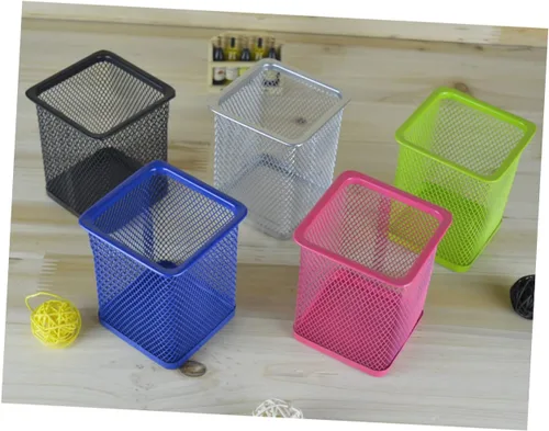 Vista 3 de STOBOK 6 piezas de soporte para pinceles de arte, portalápices, tazas, bolígrafos, recipiente, organizador de lápices, organizador de bolígrafos