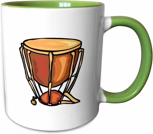 Vista 10 de 3dRose Timpani Jagged Realistic Image - Taza de dos tonos, 11 onzas, color negro