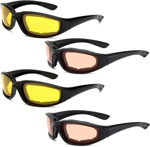 Vista 10 de Peciees - Gafas de sol para montar en motocicleta, 4 unidades, para exteriores