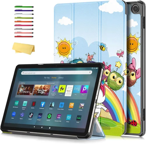 Vista 26 de Funda tipo folio para Amazon Kindle Fire HD 8 y Fire HD 8 Plus (se adapta tanto a 12ª/10ª generación, 2022/2020) con soporte inteligente de piel