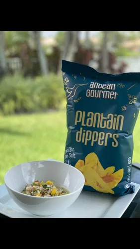 Vista 6 de ANDEAN GOURMET Patatas fritas de plátano con sal marina del Pacífico, 12 onzas (paquete de 3), sin gluten, totalmente naturales, sin OMG y Kosher
