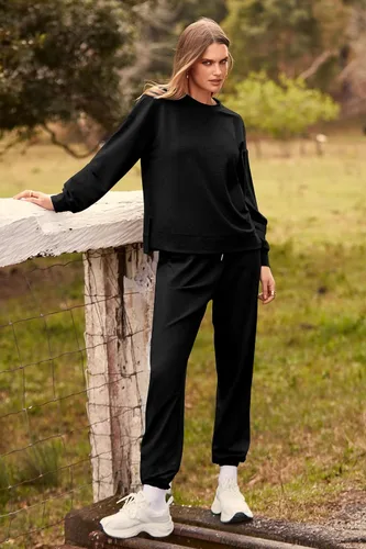 Vista 57 de Prettygarden - Conjunto de pijama de dos piezas para mujer, diseño de teñido anudado, sudadera informal de manga larga con pantalones largos, ropa