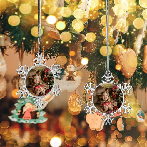 Vista 21 de Adornos de Navidad personalizados, adorno con foto personalizada, nuestro primer árbol de Navidad colgante 2024, decoración regalo para Navidad