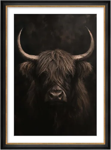 Vista 252 de MUDECOR Lienzo enmarcado prémium para pared, pinos nevados en bosque de invierno, ilustraciones modernas, arte contemporáneo, escénico, divertido