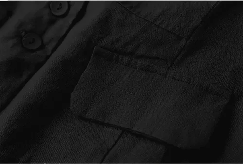 Vista 5 de UATKIMI Chaleco de lino de algodón para mujer, casual, holgado, cuello en V, sin mangas, chaqueta