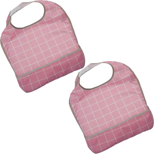 Vista 5 de FOMIYES 2 baberos para adultos mayores, lavables, impermeables, baberos para comida para adultos, baberos de silicona, baberos para adultos, baberos