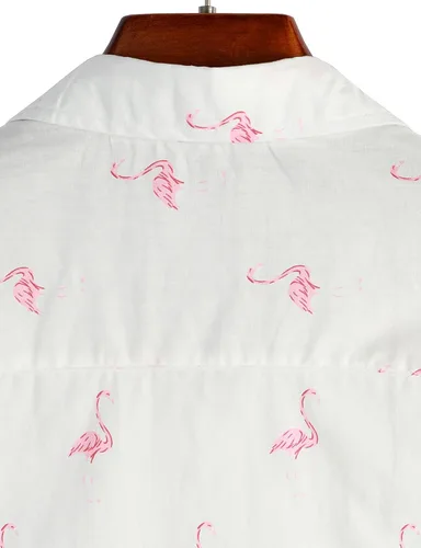 Vista 6 de VATPAVE - Camisas hawaianas de 100% algodón para hombre, de manga corta, con botones, para playa, camisas de verano casuales