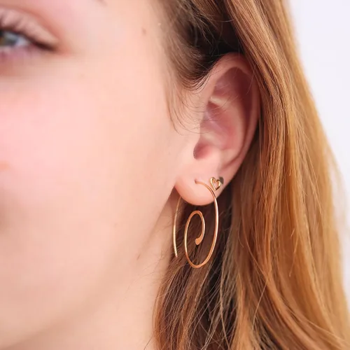 Vista 34 de Aretes de aro finos martillados, elegantes plata esterlina geométrica sólida, relleno de oro y relleno de oro rosa; para mujer por Lotus Stone