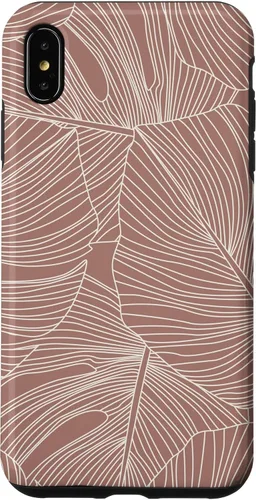 Vista 11 de Modern Minimal Neutral Tropical Monstera Leaf (Terracotta) Case for iPhone 17