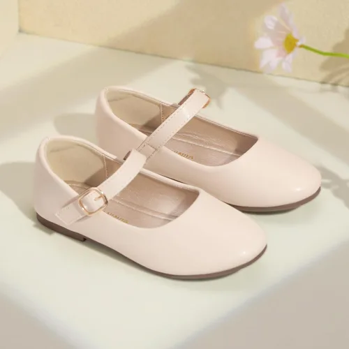 Vista 5 de PANDANINJIA Zapatos de vestir para niñas con diseño de flores y perlas, zapatos planos Adela para boda, fiesta, escuela, para niños pequeños