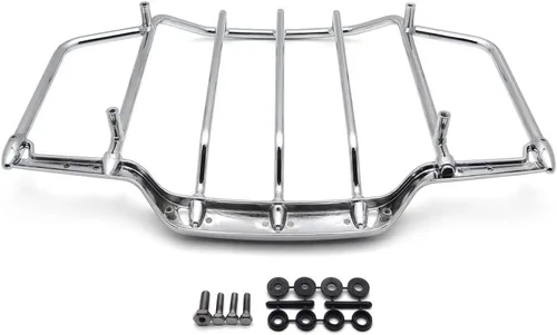 Vista 4 de MT502-008-CD - Portaequipajes cromado compatible con Harley Air Wing Tour Pak Trunk Pack 1993-2013 Harley Electra Street Glide