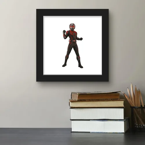 Vista 4 de Trends International Gallery Pops Marvel Ant-Man and the Wasp: Quantumania - Arte de pared Ant-Man, versión enmarcada en negro, 12 x 12 pulgadas
