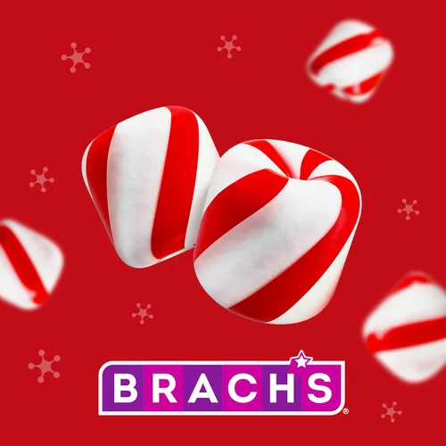 Vista 5 de Brach's Bobs Sweet Stripes - Caramelo suave de menta, 160 piezas envueltas individualmente, tarro de 28 onzas