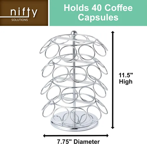 Vista 3 de Nifty – Carrusel para cápsulas de café, gira 360 grados, tabla giratoria, organizador de encimera para oficina o cocina