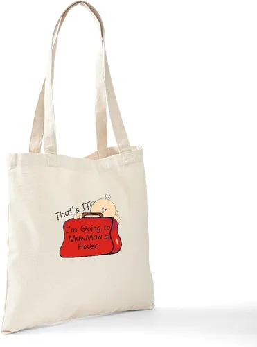 Vista 6 de CafePress Going To Mawmaw's - Bolsa de compras de lona reutilizable beige, Caqui, S