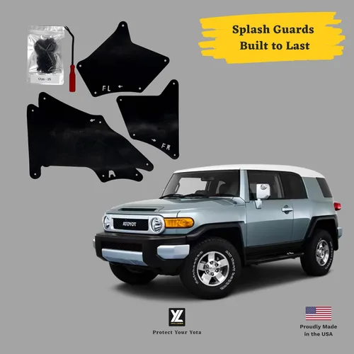 Vista 2 de Juego de cuatro protectores contra salpicaduras con clips para FJ Cruiser 2007-2014